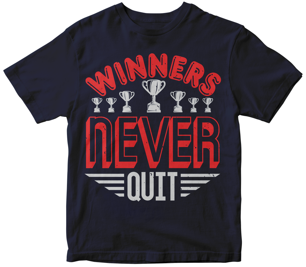 Winners Never Quit - Baseball T-shirt